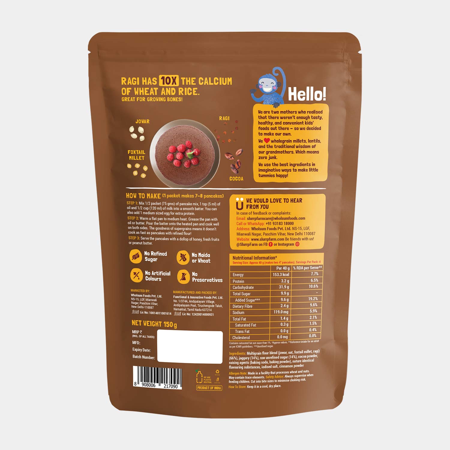 Millet Pancake Mix - Chocolate