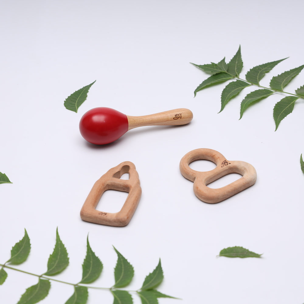 New Born Neem Wood Gift Set