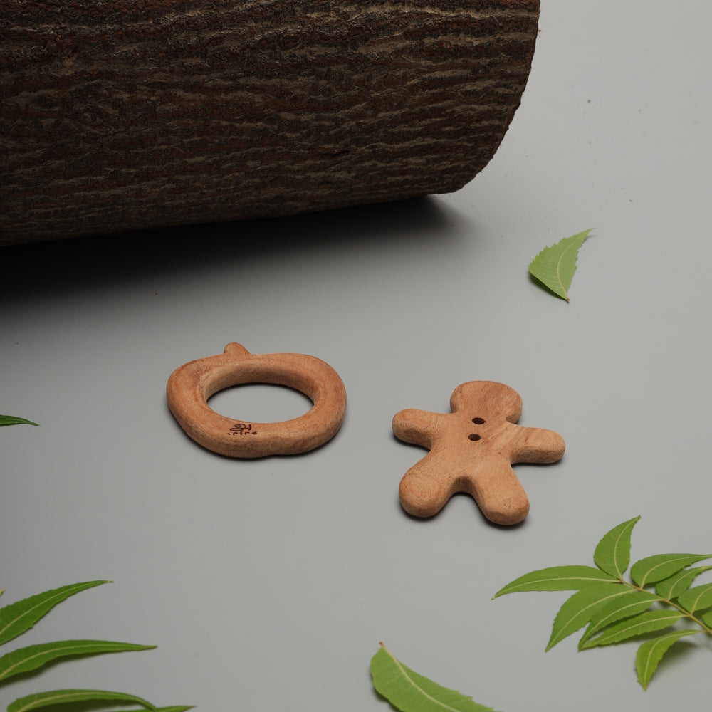 Apple and Gingerbread Man Teethers
