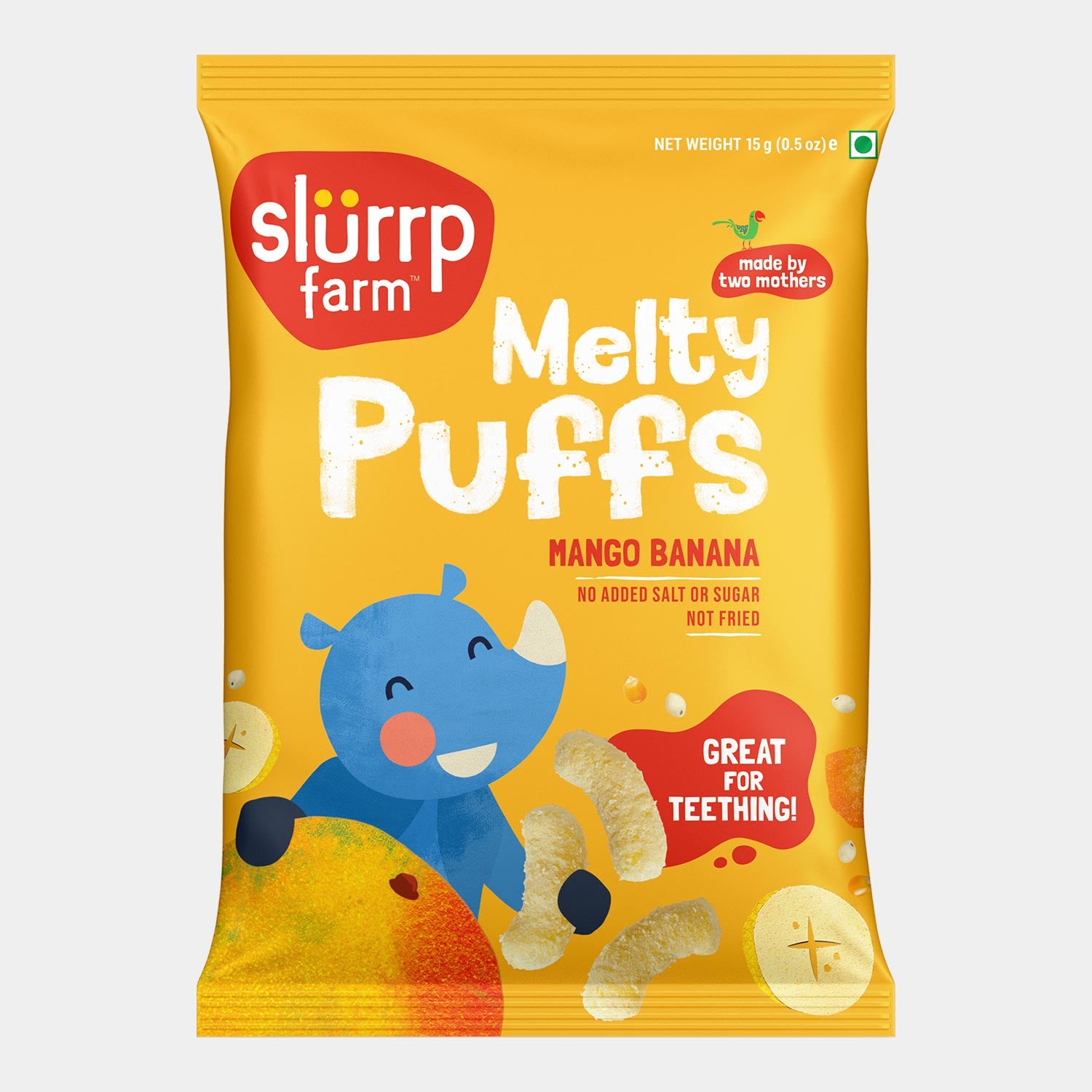 Teething Millet Puffs - Mango & Banana Flavour