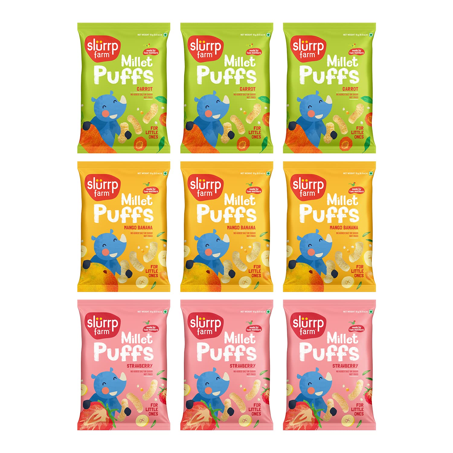 Teething Millet Puffs Combo - Pack of 6